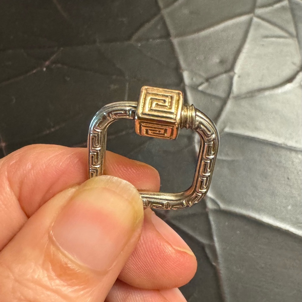 Marla Aaron white gold and rose gold Meander lock